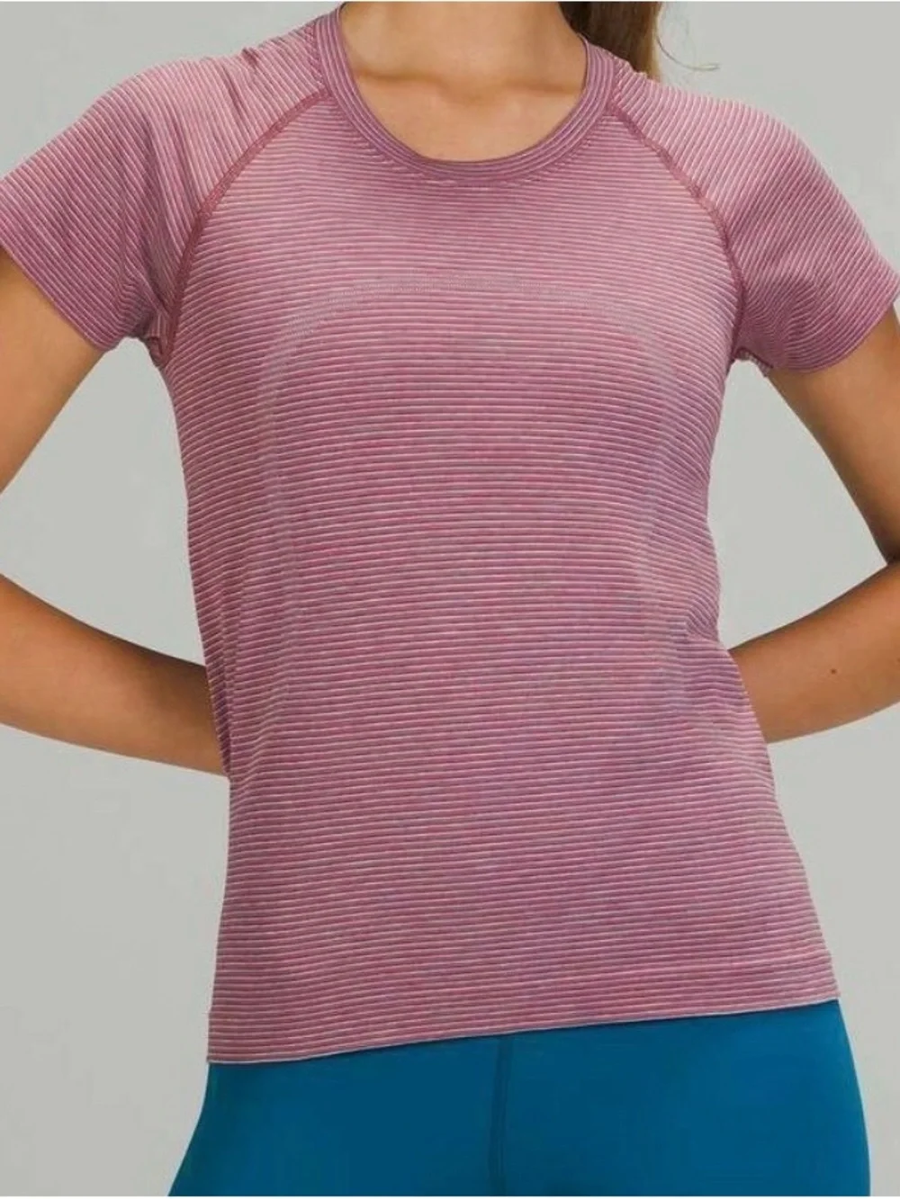 Lululemon We Are From Space Regal Plum Swiftly Tech Short Sleeve  SZ 4